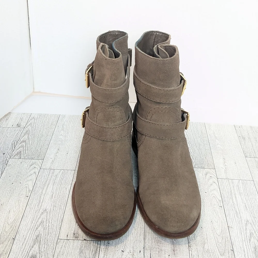 Kate Spade Sabina taupe suede boots - Picture 6 of 16